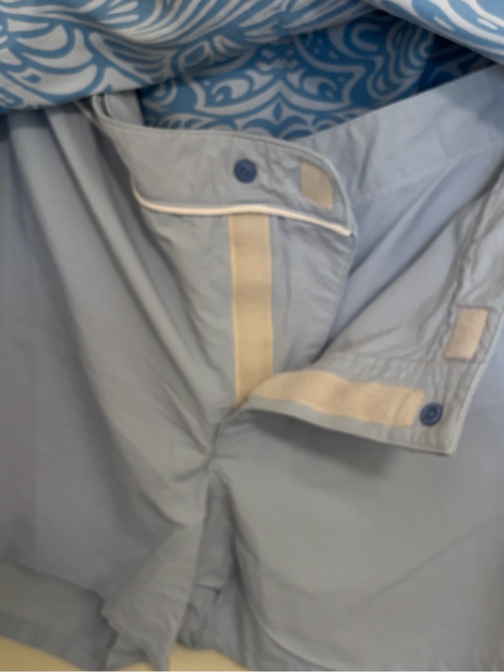 Patagonia Button Out Boardie Skort Size 10 Blue Print Detachable Shorts - Picture 9 of 14